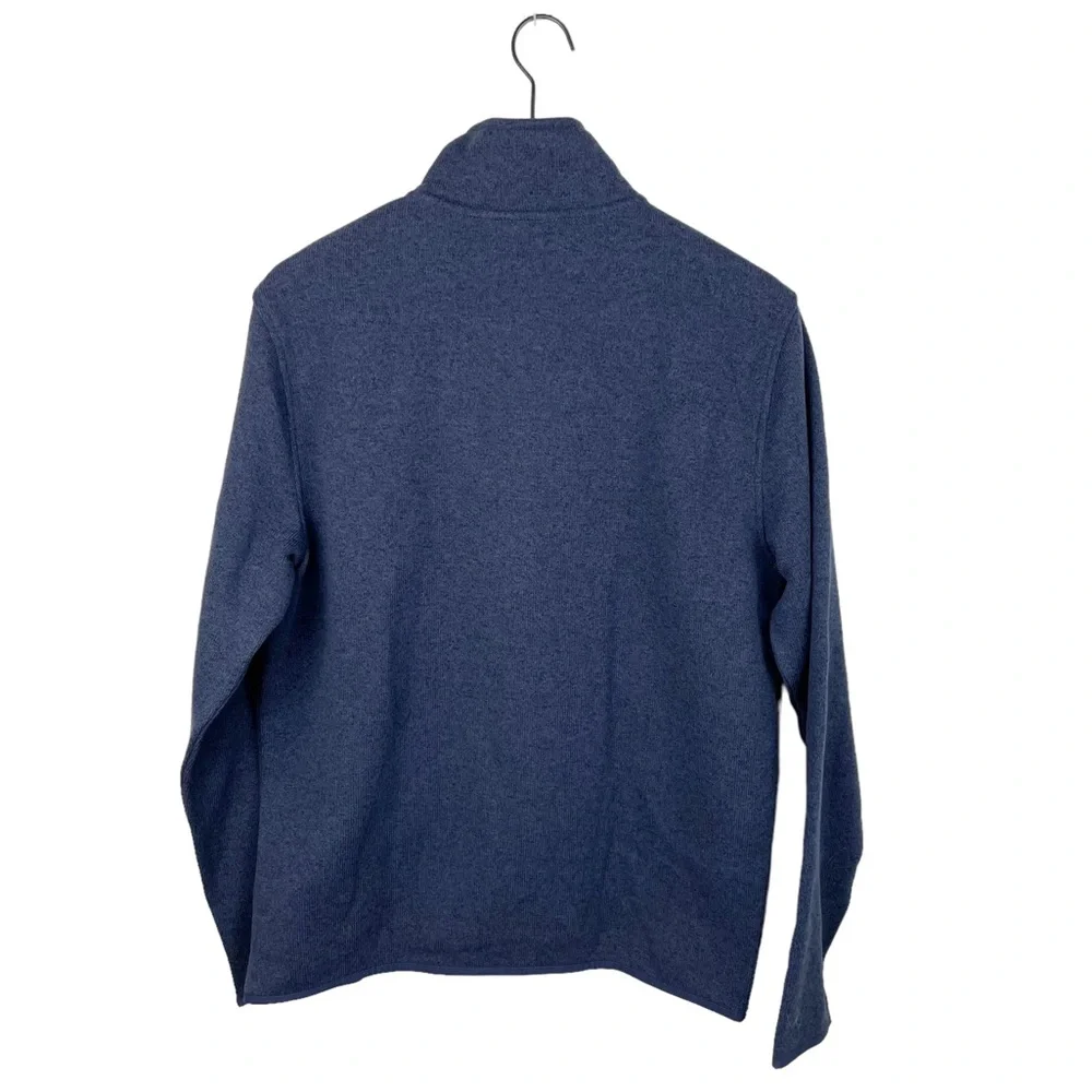 J. Crew Mercantile Men’s Sweater Fleece Half-Zip Pullover Marled Navy Medium